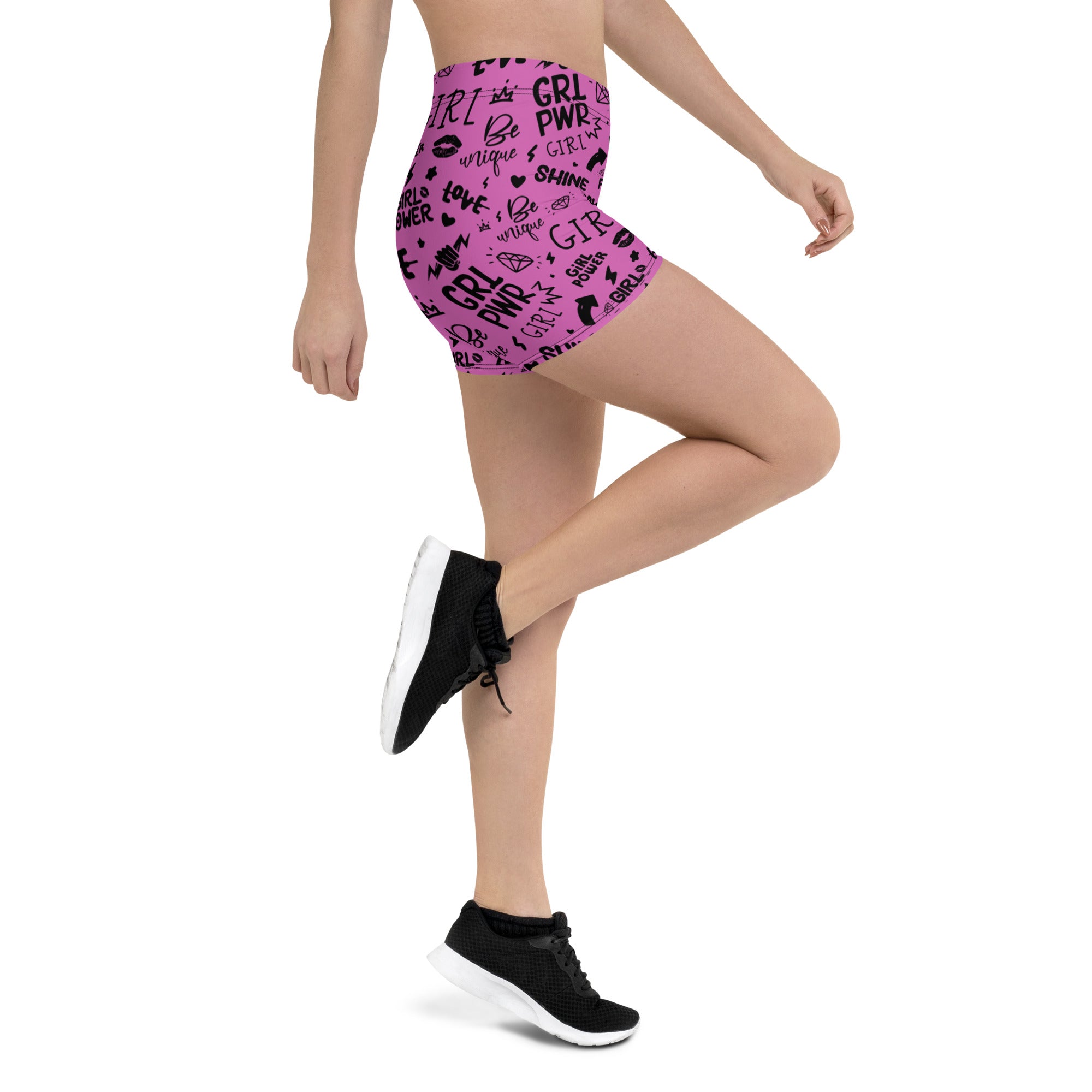 SHE REBEL - Pink Girl Power Shorts